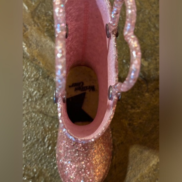 Western chief toddler Abby glitter rain boots - Picture 2 of 4